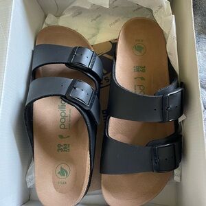Birkenstock Black Vegan Buckle Sandals